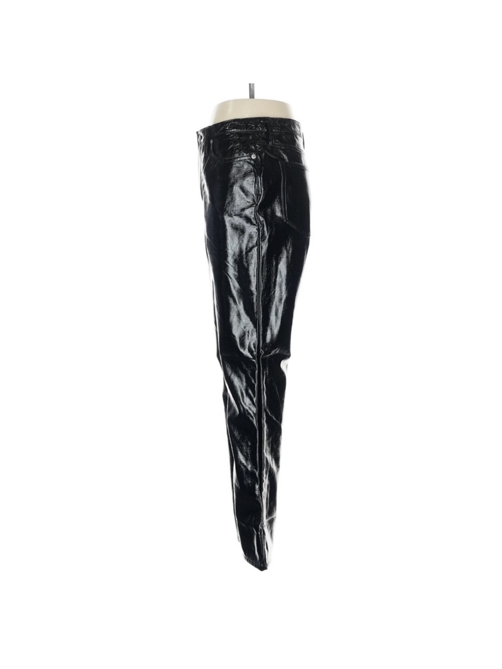 J.Crew Collection Faux Leather Pants High Rise Demi Boot Crop Black Size 28 NWT - Picture 5 of 10